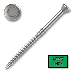 Vrut terasový 5,0x70 zápust.hl. TX25 A4 nerez