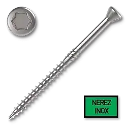 Vrut terasový 5,0x70 zápust.hl. TX25 A4 nerez
